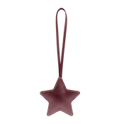 Leather Charm / Burgundy Star