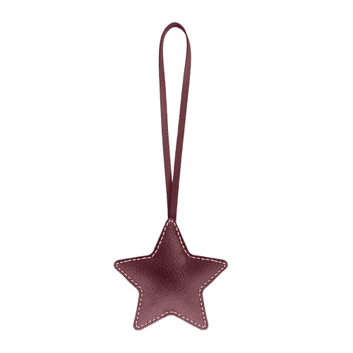 Leather Charm / Burgundy Star
