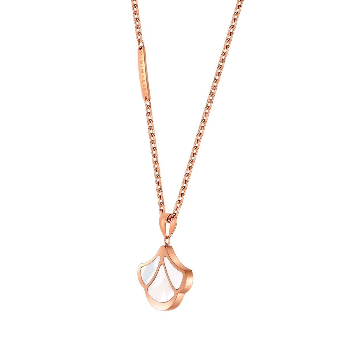 Tulip / Necklace Pearl Rose Gold