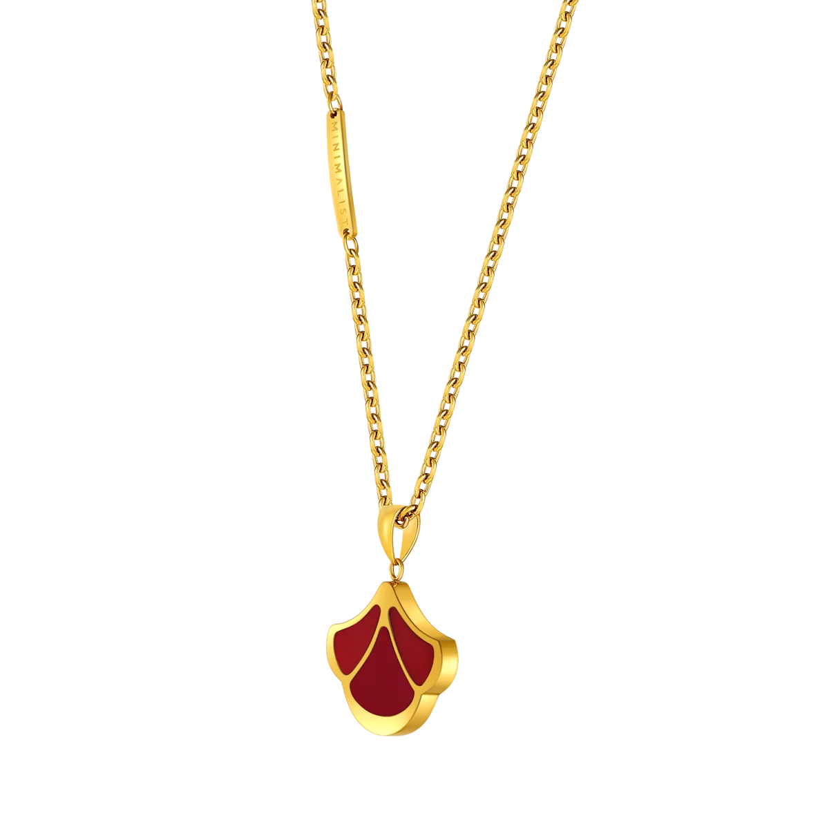 Tulip / Necklace Red Gold