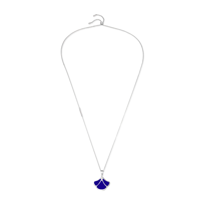 Tulip / Necklace Blue Silver