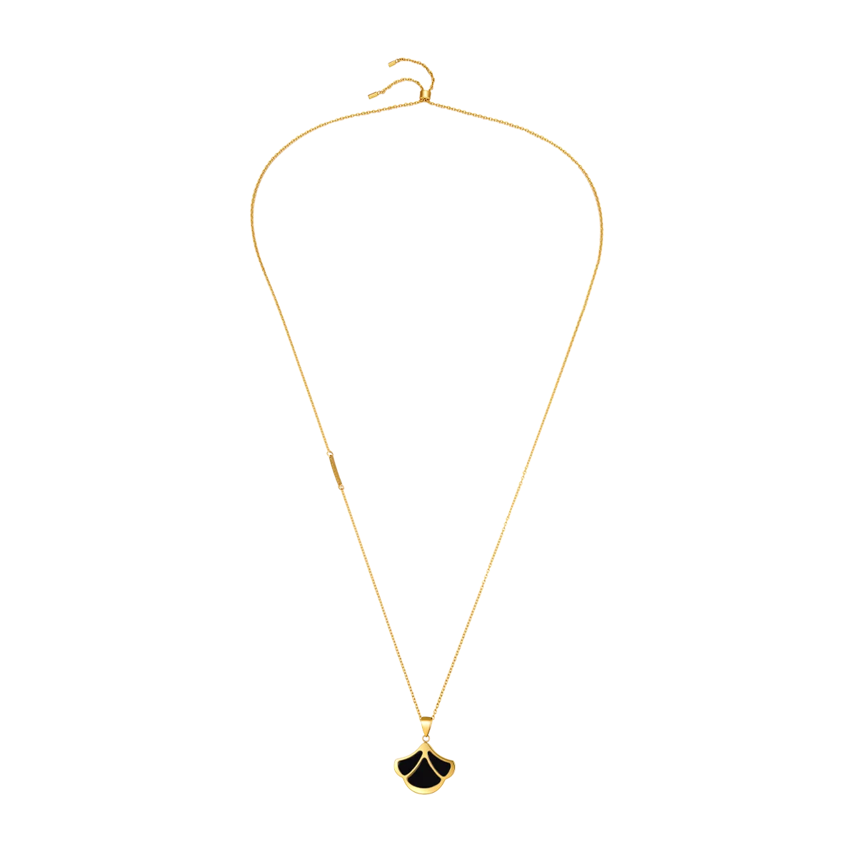 Tulip / Necklace Black Gold