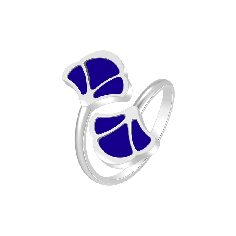 Tulip / Ring Blue Silver
