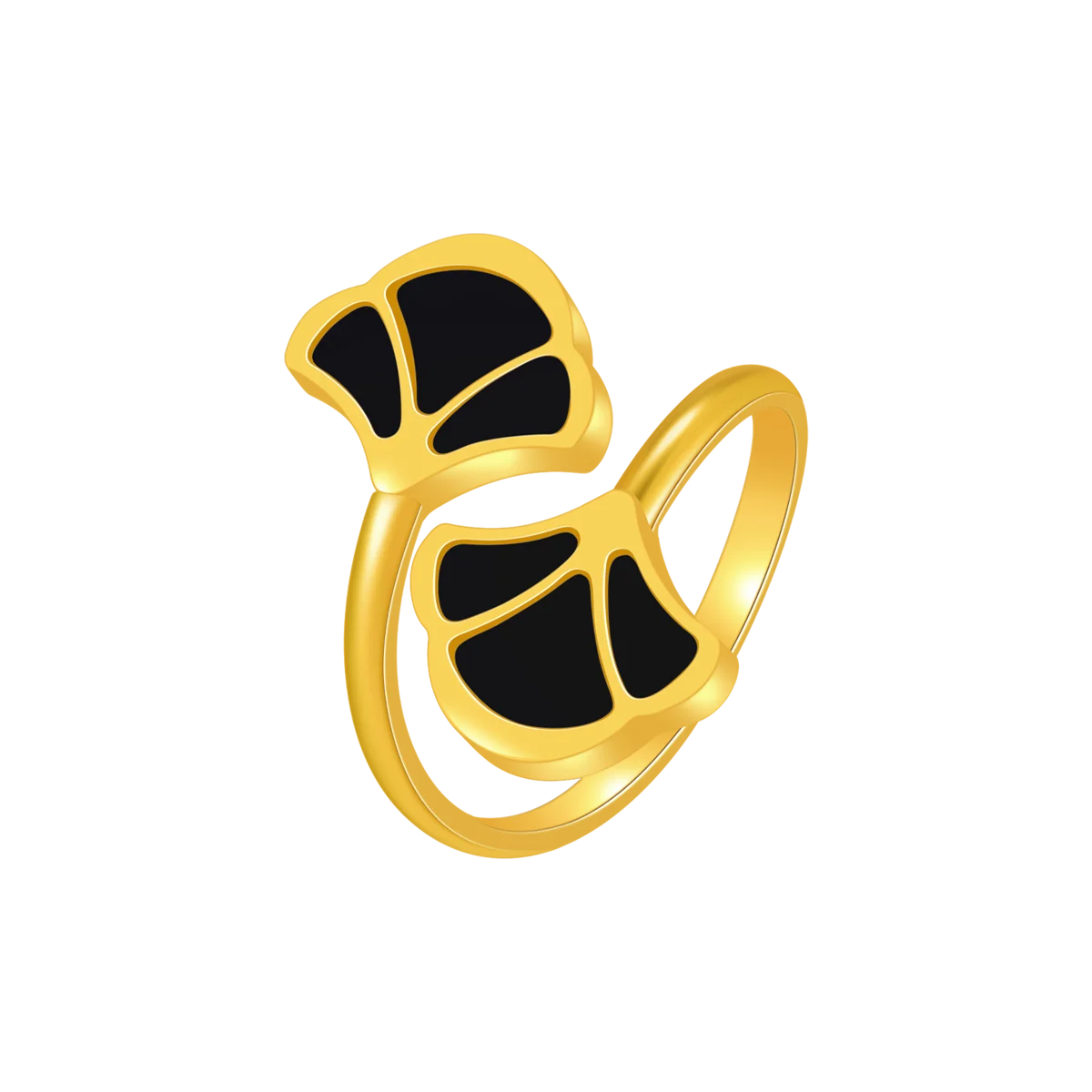 Tulip / Ring Black Gold