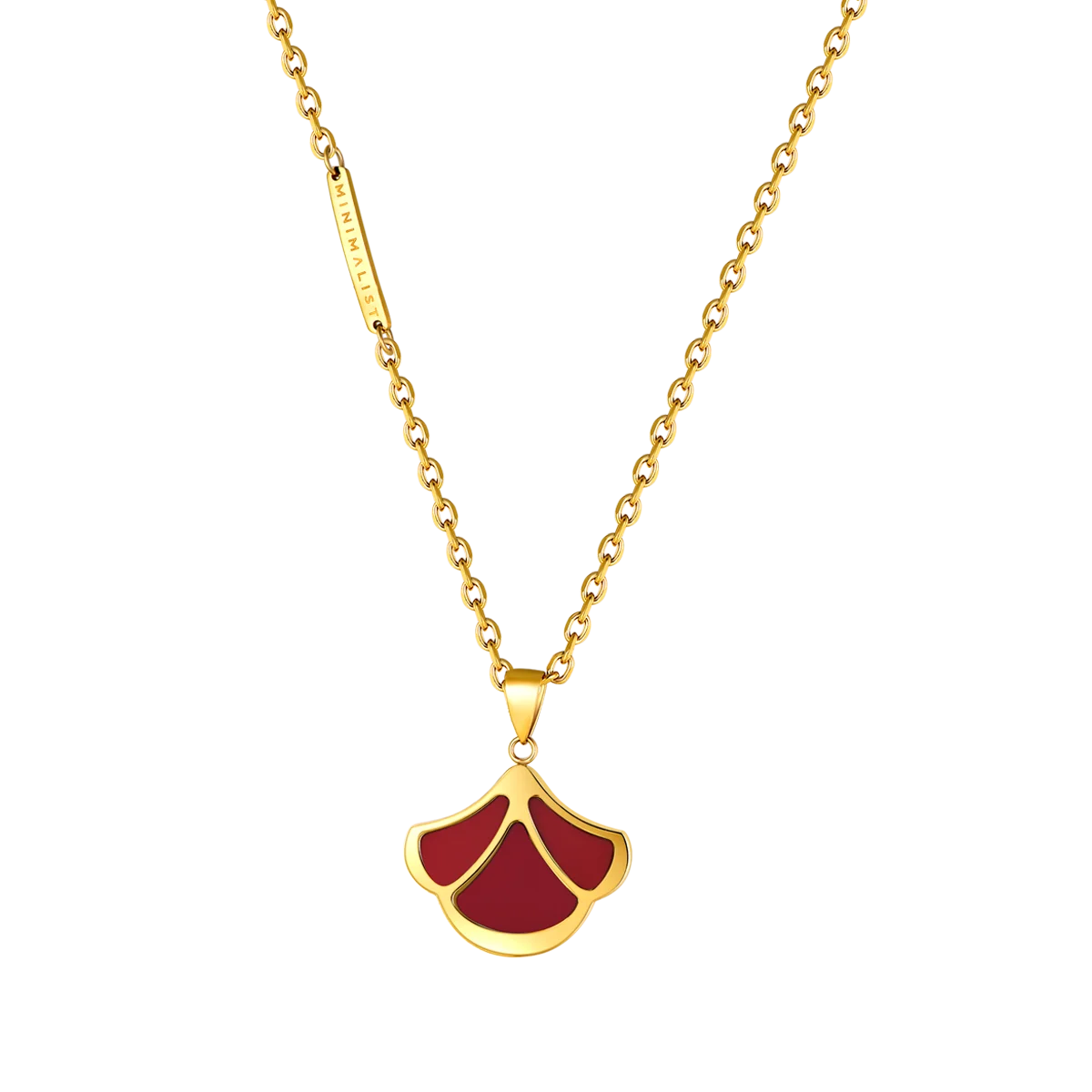 Tulip / Necklace Red Gold