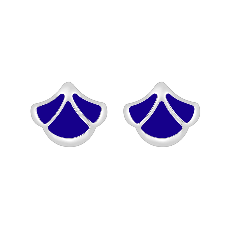 Tulip / Earrings Blue Silver
