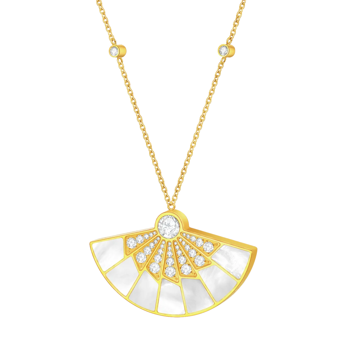 Fan / Necklace Gold