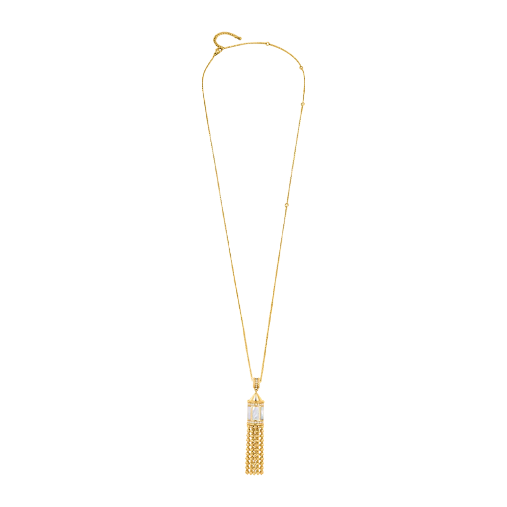 صدف / قلادة باللون الذهبي