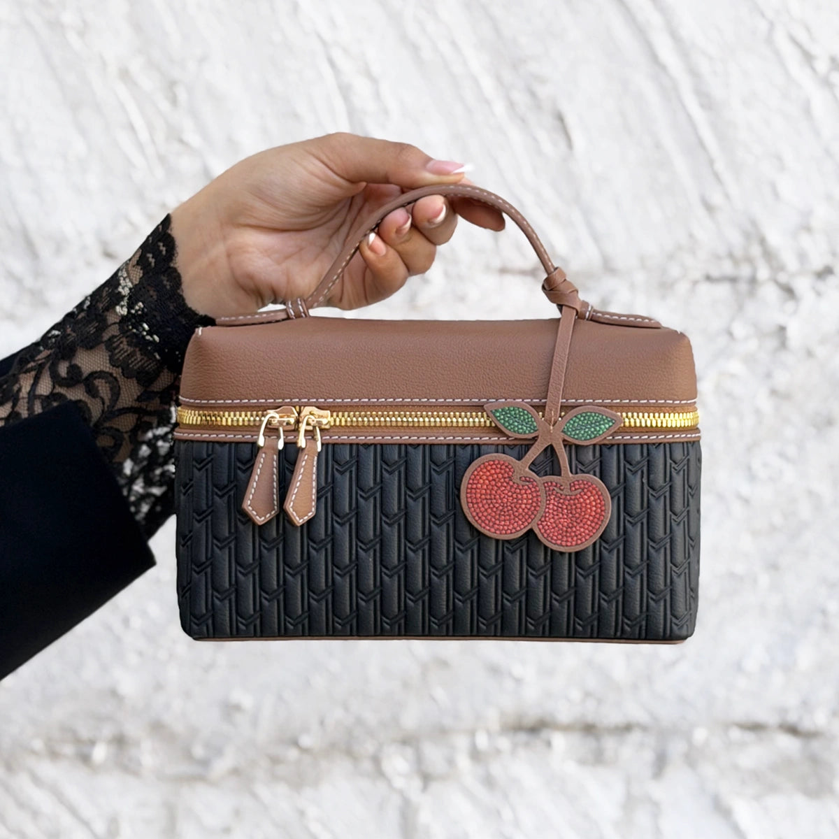 Leather Charm / Cherry