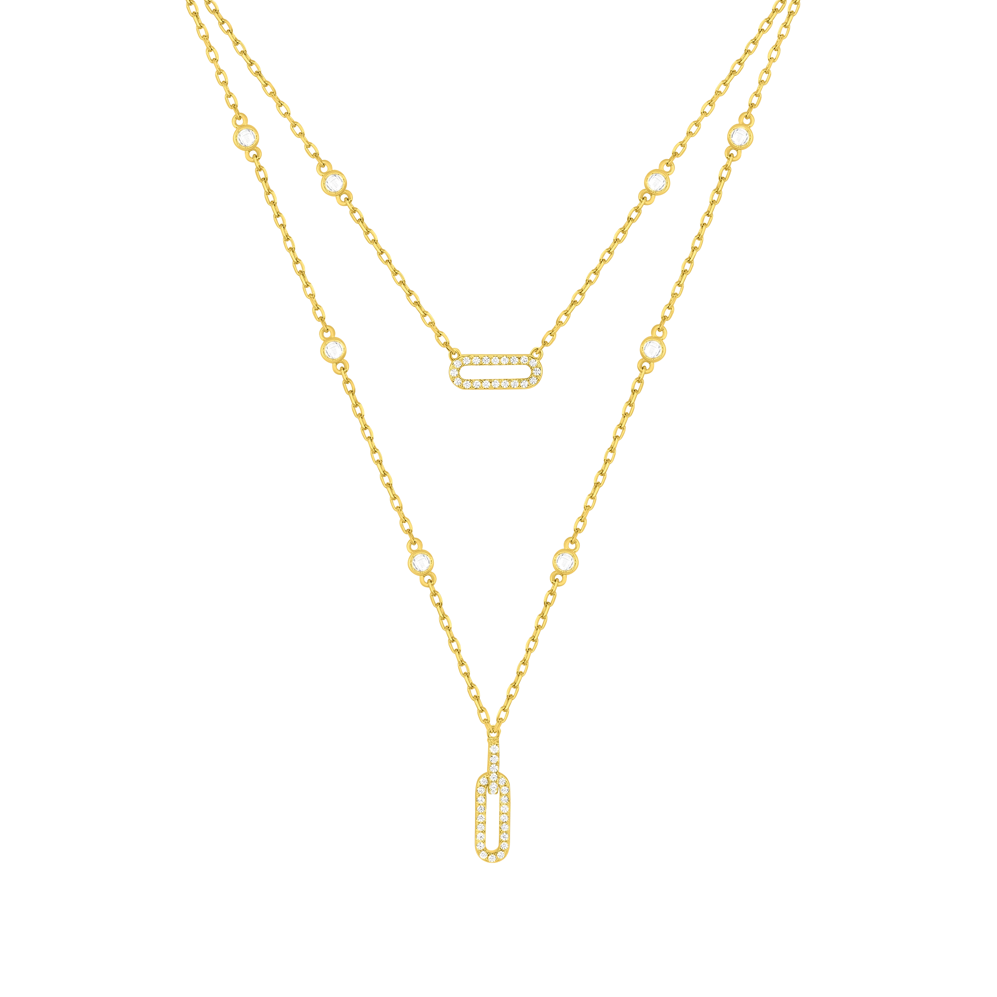 Links / Double Necklace Gold