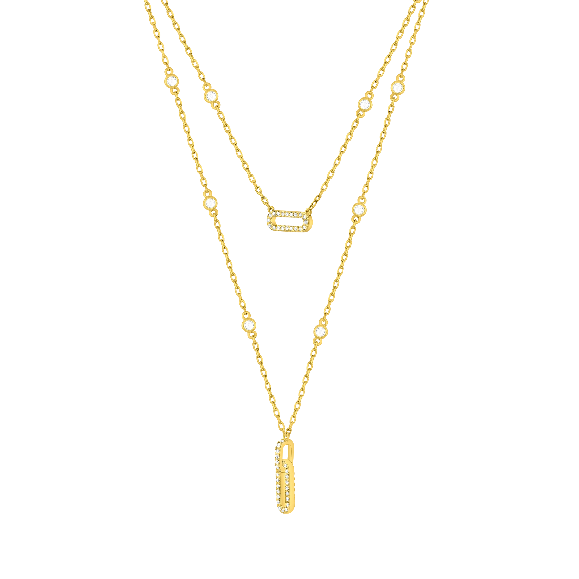 Links / Double Necklace Gold
