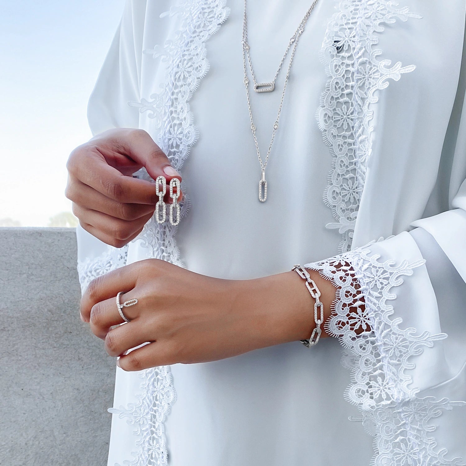 Links / Double Necklace Silver