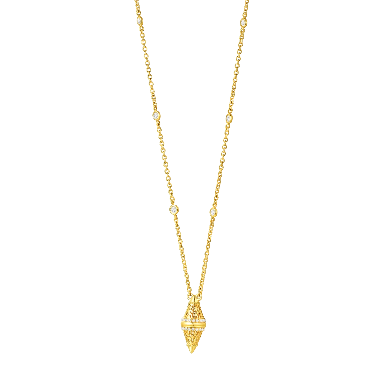 Lantern / Simple Necklace Gold