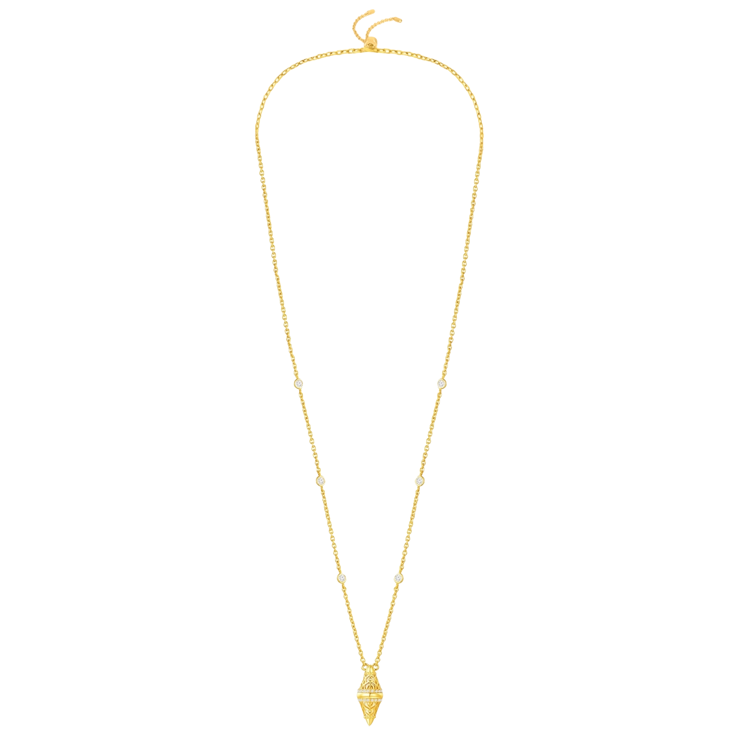 Lantern / Simple Necklace Gold