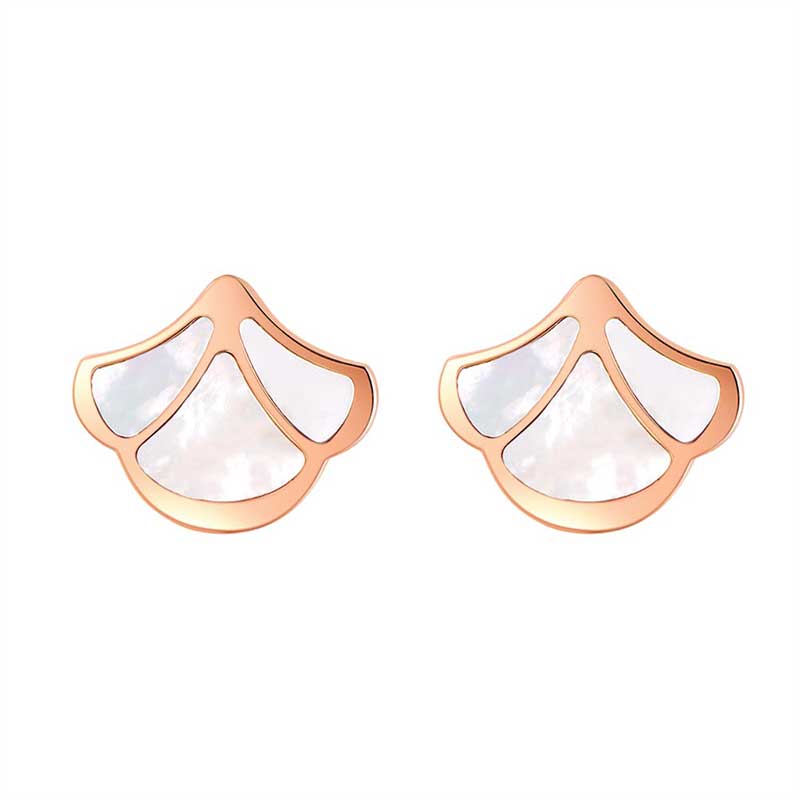 Tulip / Earrings Pearl Rose Gold