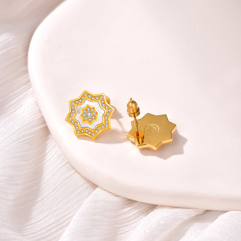 Najm / Earrings Pearl Gold