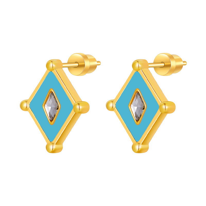 Kite / Earrings Turquoise Gold