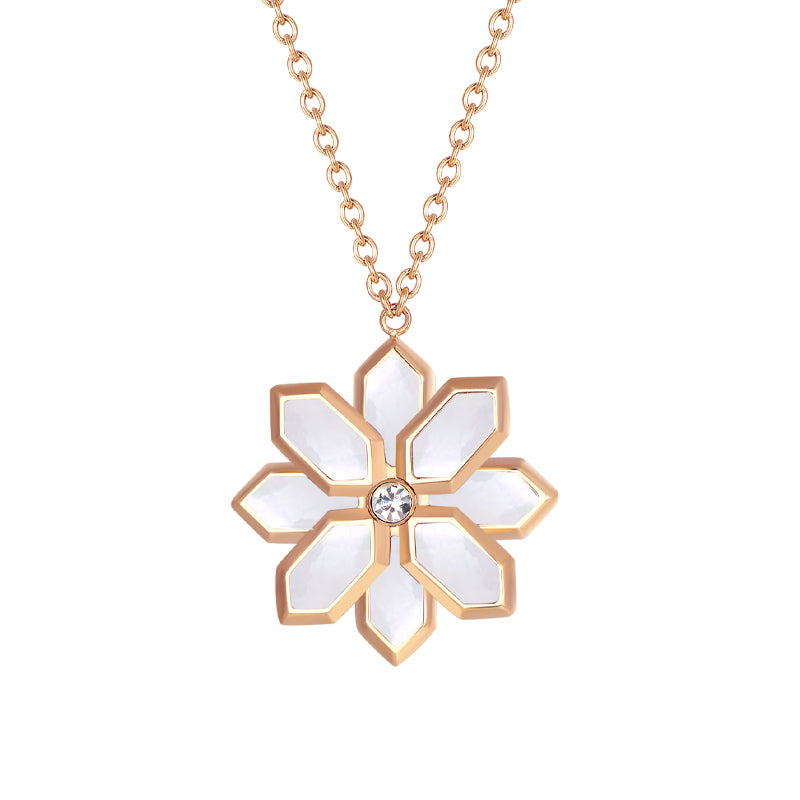 Lotus / Necklace Pearl Rose Gold