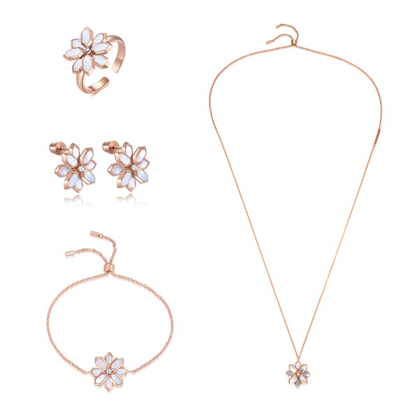 Lotus / Set Pearl Rose Gold