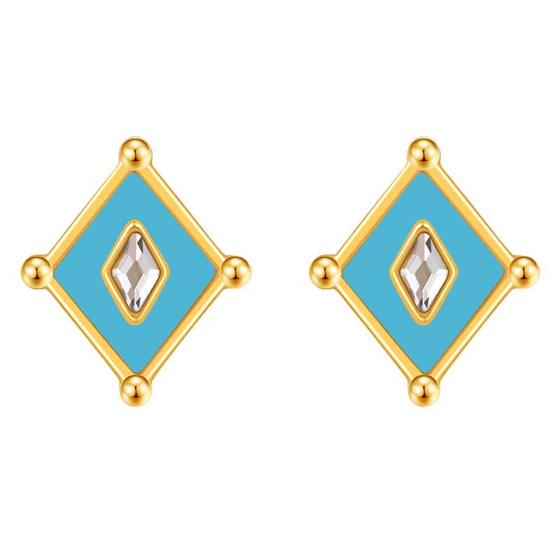 Kite / Earrings Turquoise Gold