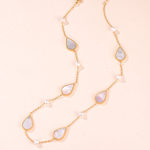 Drop / Necklace Pearl Gold